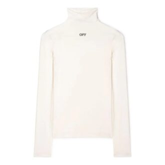 Bluzka Off-White z nadrukiem logo „White”