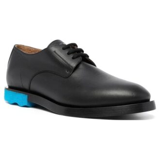 Buty derby z kontrastową podeszwą „Black Blue”