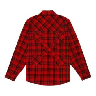 c/o Virgil Abloh Flanelowa koszula w kratę dla mężczyzn, czerwona