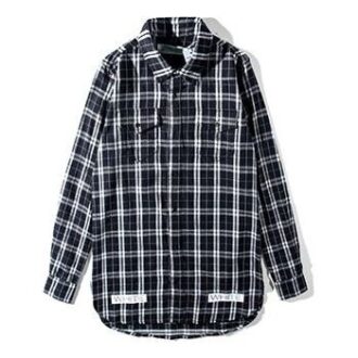 C O VIRGIL ABLOH FW 16FW Czarno-biała koszula w kratę „Black White”