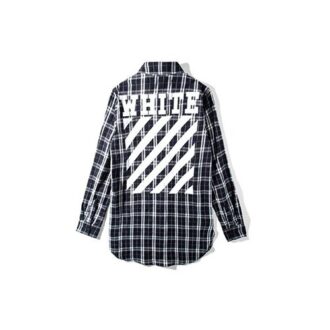 C O VIRGIL ABLOH FW 16FW Czarno-biała koszula w kratę „Black White”