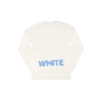 C O VIRGIL ABLOH FW Biało-niebieska koszulka z długim rękawem „White Blue”