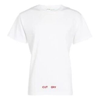 C O VIRGIL ABLOH FW CUT Szorty z krótkim rękawem z nadrukiem alfabetu, białe