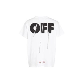 C O VIRGIL ABLOH FW CUT Szorty z krótkim rękawem z nadrukiem alfabetu, białe