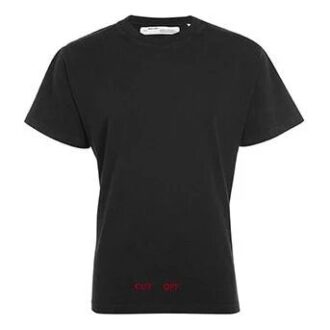 C O VIRGIL ABLOH FW CUT Szorty z krótkim rękawem z nadrukiem alfabetu, czarna