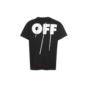C O VIRGIL ABLOH FW CUT Szorty z krótkim rękawem z nadrukiem alfabetu, czarna