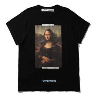 c/o VIRGIL ABLOH MONALISA SLIM FIT T-SHIRT Mona Lisa z krótkim rękawem, czarna