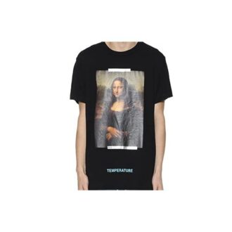 c/o VIRGIL ABLOH MONALISA SLIM FIT T-SHIRT Mona Lisa z krótkim rękawem, czarna