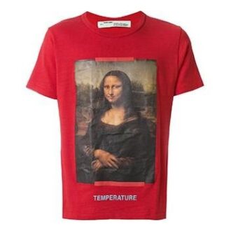 c/o VIRGIL ABLOH MONALISA SLIM FIT T-SHIRT Mona Lisa z krótkim rękawem, czerwona