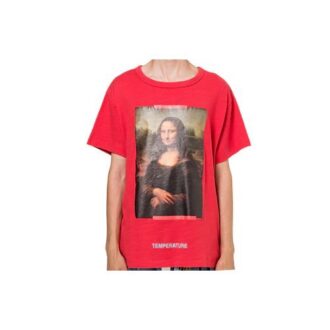 c/o VIRGIL ABLOH MONALISA SLIM FIT T-SHIRT Mona Lisa z krótkim rękawem, czerwona