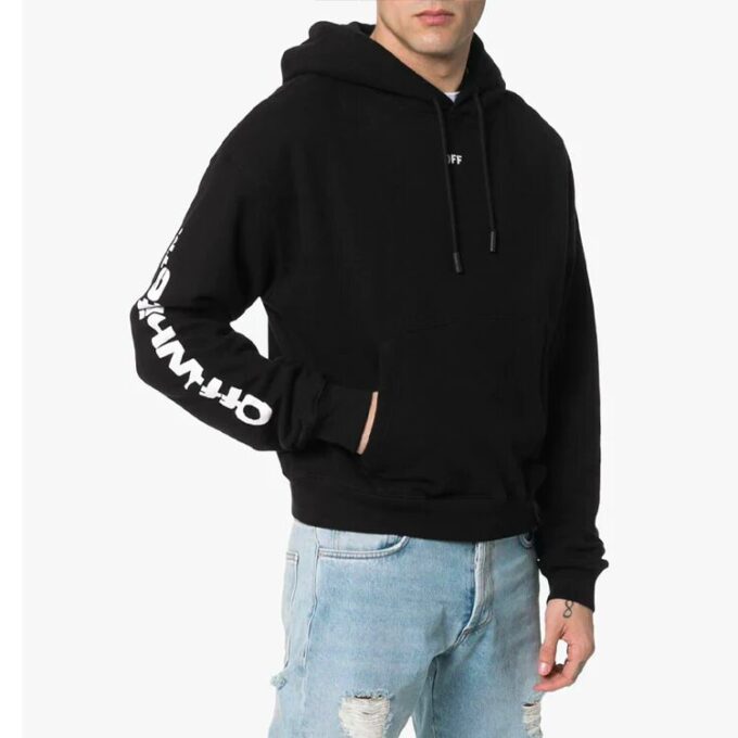 C/O Virgil Abloh Męska czarna bluza z nadrukiem czaszek