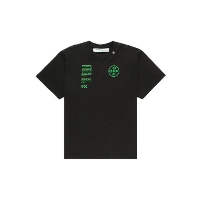 C/O Virgil Abloh Męska czarna koszulka z nadrukiem łuków
