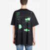 C/O Virgil Abloh Męska czarna koszulka z nadrukiem łuków