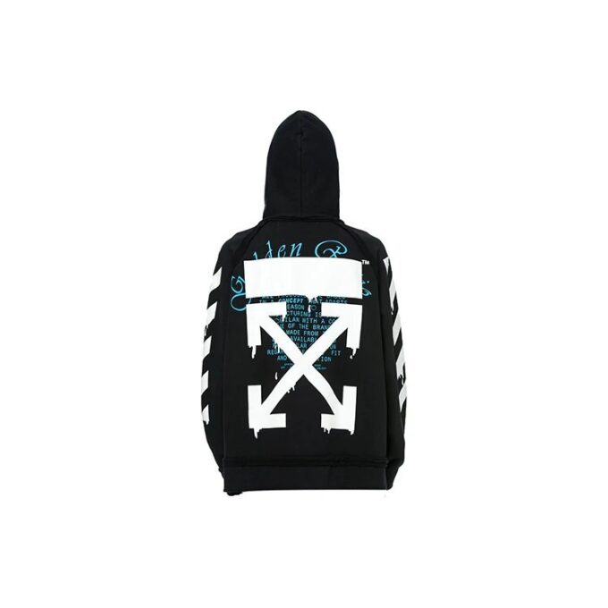 c/o virgil abloh męska czarna kurtka z kropelkami strzałek incompiuto