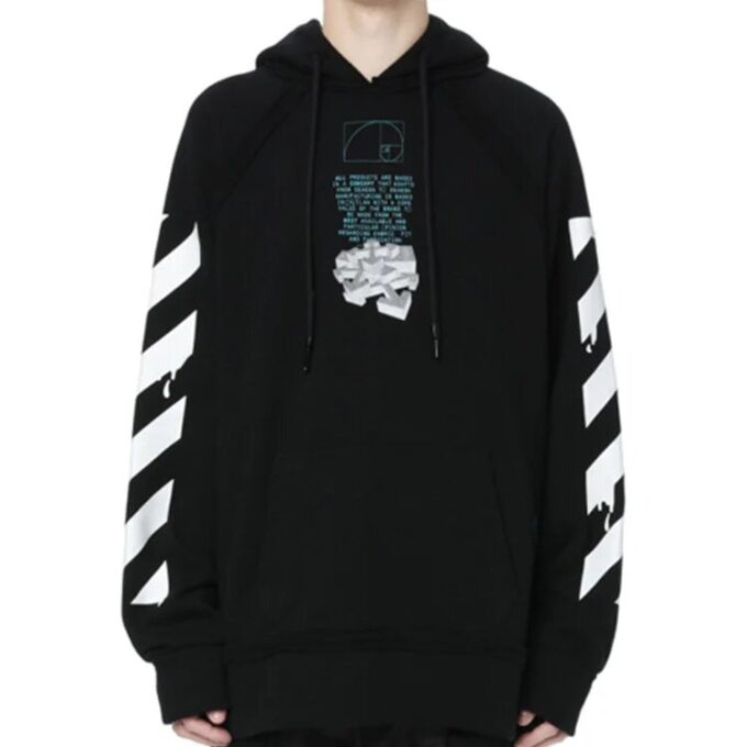 c/o virgil abloh męska czarna kurtka z kropelkami strzałek incompiuto