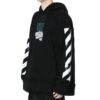 c/o virgil abloh męska czarna kurtka z kropelkami strzałek incompiuto