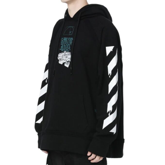 c/o virgil abloh męska czarna kurtka z kropelkami strzałek incompiuto