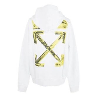 C/O Virgil Abloh Męskie białe spodnie slim z akrylovymi Arrows