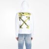 C/O Virgil Abloh Męskie białe spodnie slim z akrylovymi Arrows