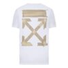 C/O Virgil Abloh Męskie białe spodnie z Tape Arrows, wąski krój