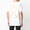 C/O Virgil Abloh Męskie białe spodnie z Tape Arrows, wąski krój
