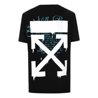 C/O Virgil Abloh Męskie czarne Fibonacci Dripping Arrows Slim