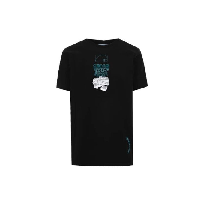 C/O Virgil Abloh Męskie czarne Fibonacci Dripping Arrows Slim