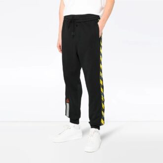 C/O Virgil Abloh Męskie spodnie dresowe Black Tape, czarne