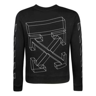 C O Virgil Abloh Sweter 3D Diag Lines „Czarny Biały”