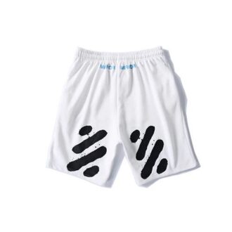 C O VIRGIL ABLOH Szorty w paski tygrysa Białe