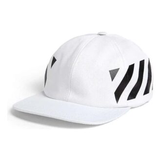 Czapka baseballowa Off-White dla mężczyzn w paski, biała