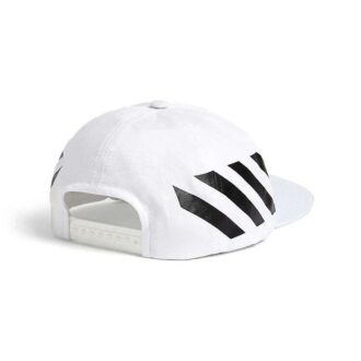 Czapka baseballowa Off-White dla mężczyzn w paski, biała