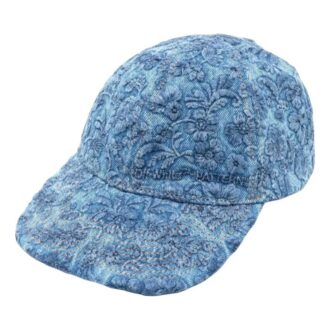 Czapka Denim z haftem kwiatowym