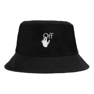 Czapka rybacka unisex z nadrukiem logo, czarna