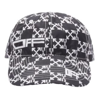 Czarna/biała czapka męska Off-White z nadrukiem strzałki Arrows