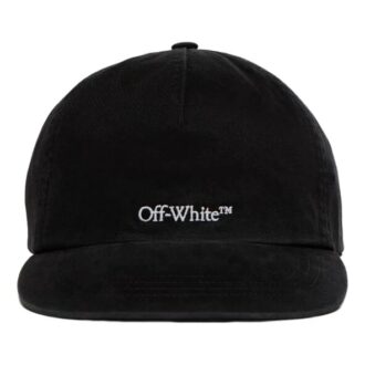 Czarna czapka męska Off-White z haftowanym logo