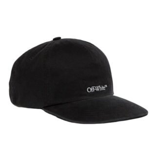 Czarna czapka męska Off-White z haftowanym logo