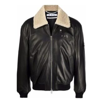 Czarna męska kurtka typu aviator Off-White o luźnym kroju