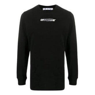 Czarne koszulki męskie Off-White z nadrukiem logo