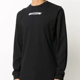 Czarne koszulki męskie Off-White z nadrukiem logo
