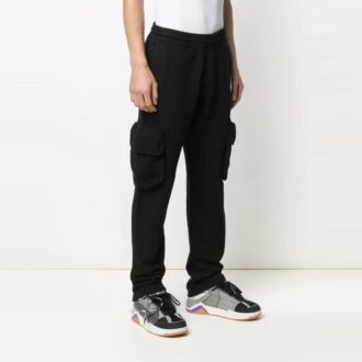 Czarne spodnie sportowe z kieszenią z logo SS21