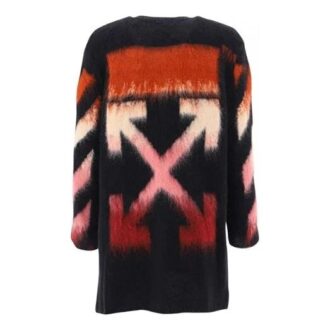 Czarny sweter z moheru Off-White z geometrycznym gradientem Czarny sweter z moheru Off-White z geometrycznym gradientem
