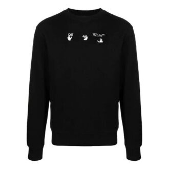 Czarny sweter z okrągłym dekoltem i logo Peace Worldwide z kolekcji SS21