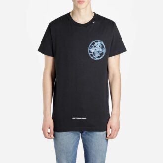 Czarny T-shirt męski Off-White z nadrukiem logo i krótkim rękawem