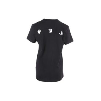 Czarny T-shirt z krótkim rękawem i nadrukiem Off-White Czarny T-shirt z krótkim rękawem i nadrukiem Off-White