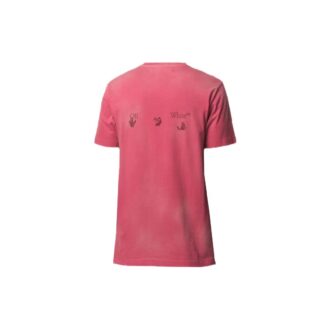 Czerwony T-shirt z krótkim rękawem z logo