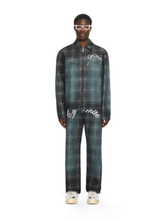 Denim Jacquard Skate Coach Kurtka