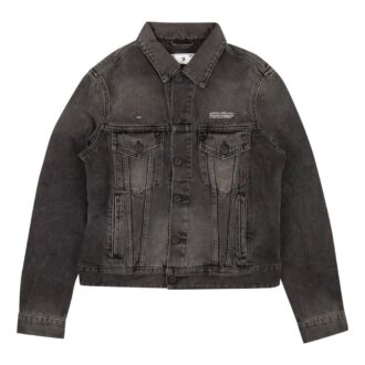 Długa kurtka Denim Off-White „Black”