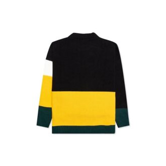 Dzianinowe buty z literami w stylu colorblock, czarne