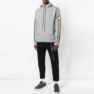 Fw18 Sweter Arrows o normalnym kroju „Grey Yellow”